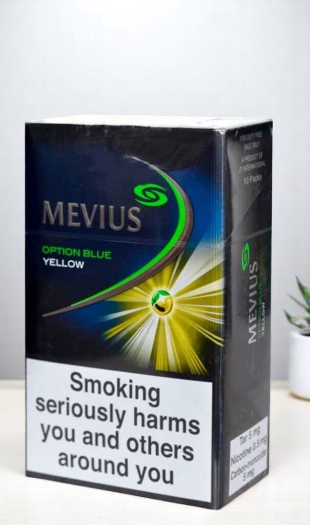 Mevius Option Blue Yellow (1เม็ดบีบ) | Mevius Option Blue Yellow