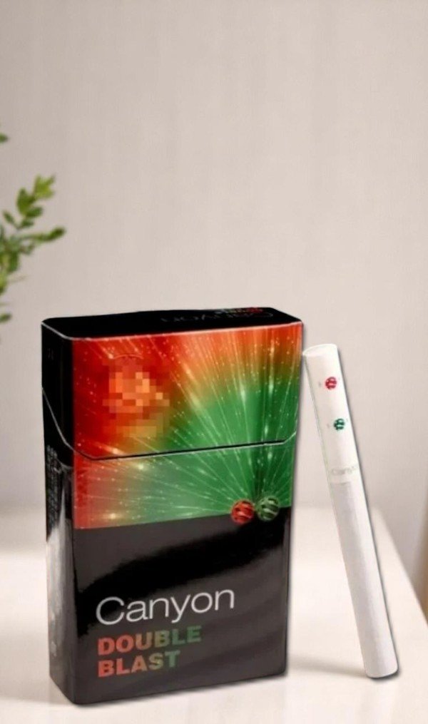 บุหรี่นอก Canyon Double Strawberry & Mint (2เม็ดบีบ)