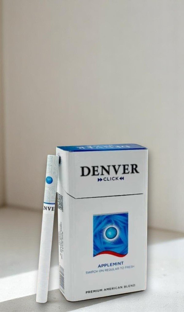 บุหรี่นอก Denver Click Apple Mint (1เม็ดบีบ)