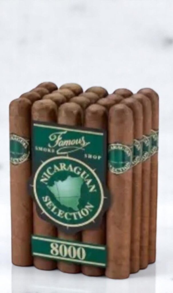 บุหรี่นอก Famous Nicaragua Selection 8000 5×50 (20มวน)พร้อมส่ง