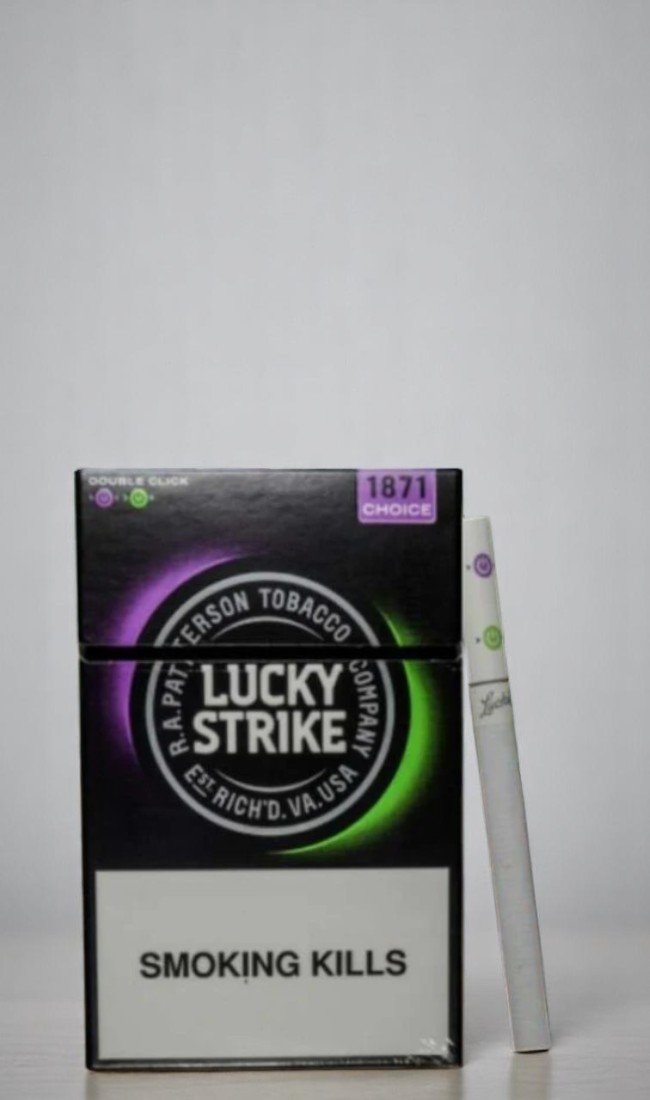 บุหรี่นอก Lucky Strike Double Click Purple (2เม็ดบีบ)