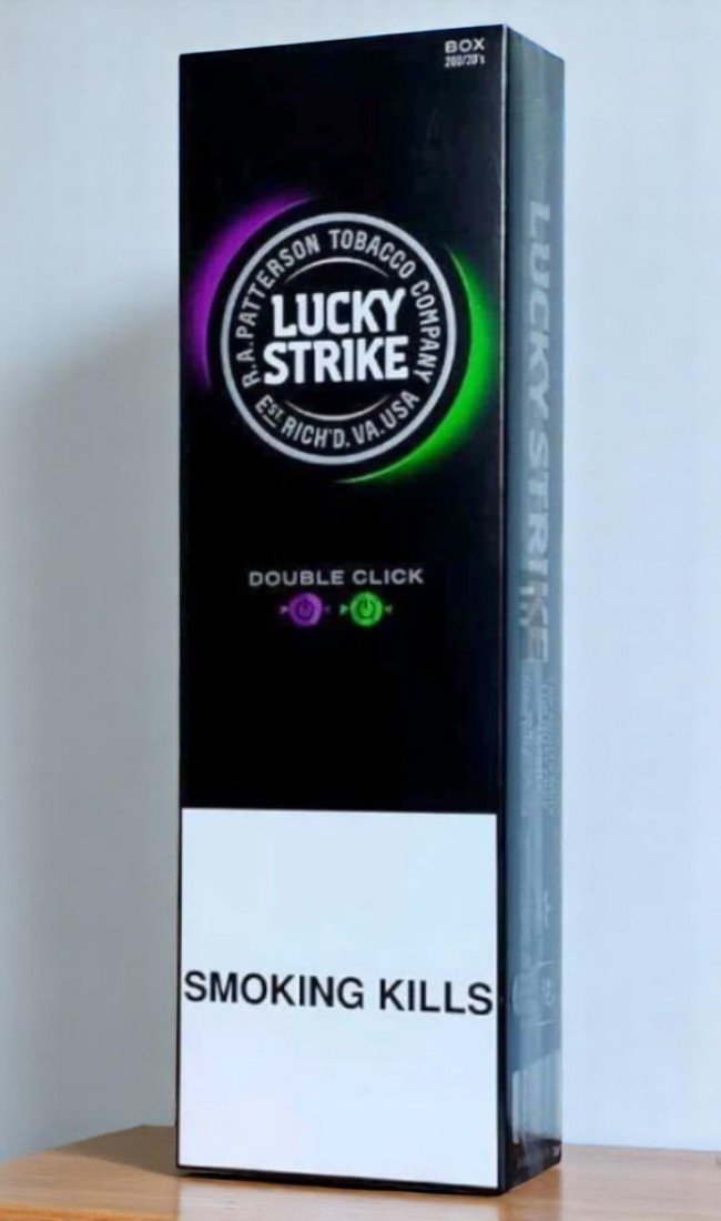 บุหรี่นอก Lucky Strike Double Click Purple (2เม็ดบีบ)