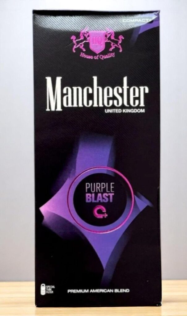 บุหรี่นอก Manchester Blueberry Mint (1เม็ดบีบ)