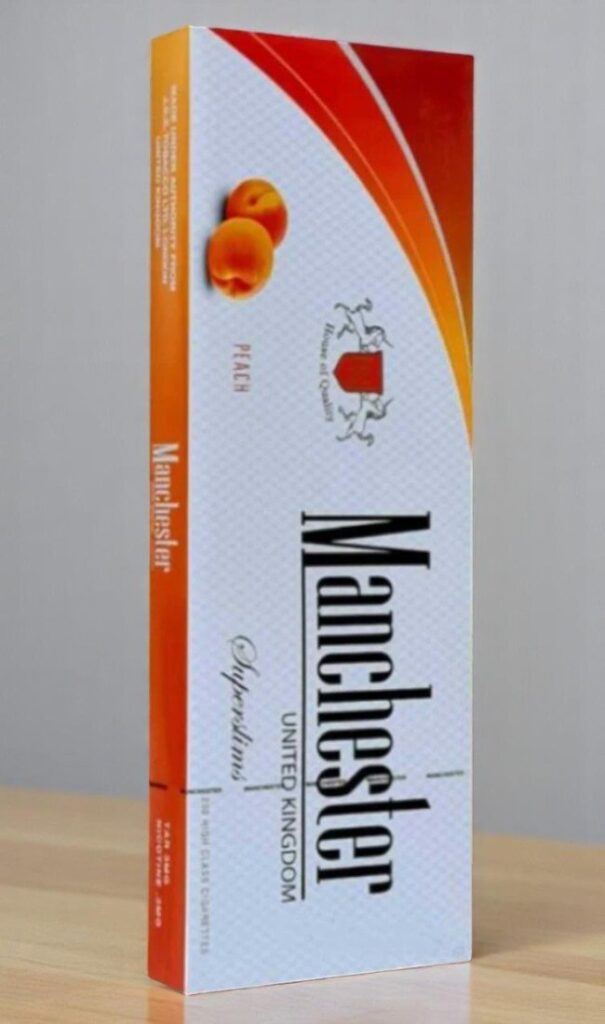 บุหรี่นอก Manchester Peach Slims