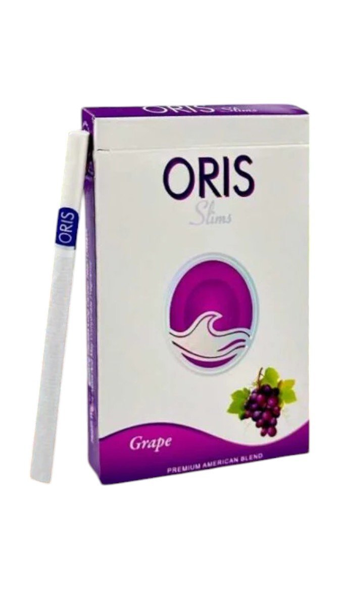 Oris Grape บุหรี่นอกกลิ่นองุ่น มวนซูเปอรสลิม หอมฉ่ำพรีเมียมจาก U.A.E | Oris Grape U.A.E