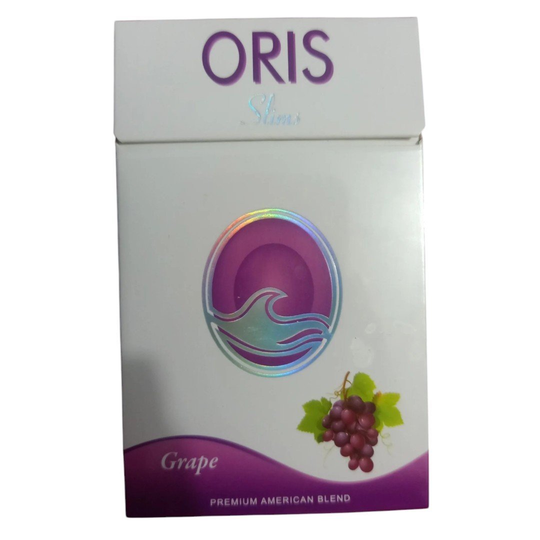 Oris Grape บุหรี่นอกกลิ่นองุ่น มวนซูเปอรสลิม หอมฉ่ำพรีเมียมจาก U.A.E | Oris Grape U.A.E