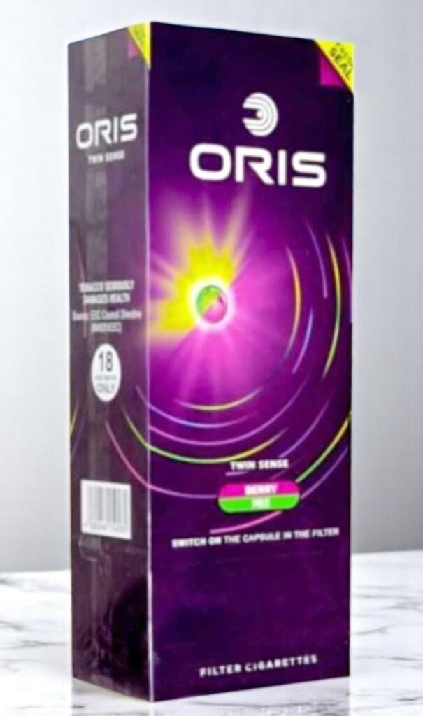 บุหรี่นอก Oris Twin Sense Berry Mix (2เม็ดบีบ)