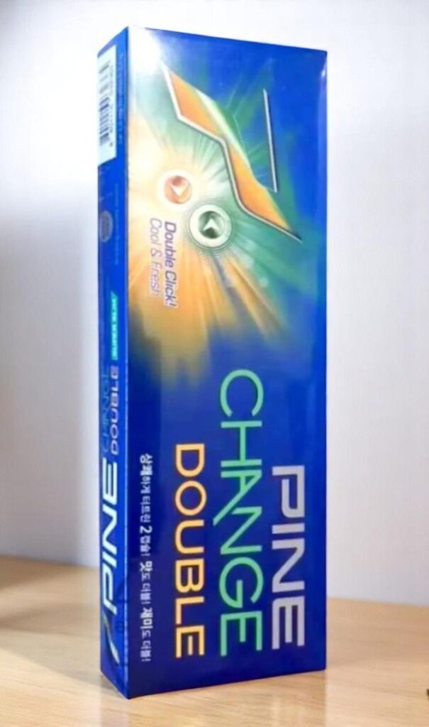 บุหรี่นอก Pine Change Double Orange Apple Mint (2เม็ดบีบ)พร้อมส่ง