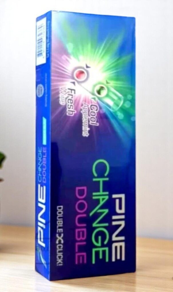 บุหรี่นอก Pine Change Double Wine Apple Mint (2เม็ดบีบ)พร้อมส่ง