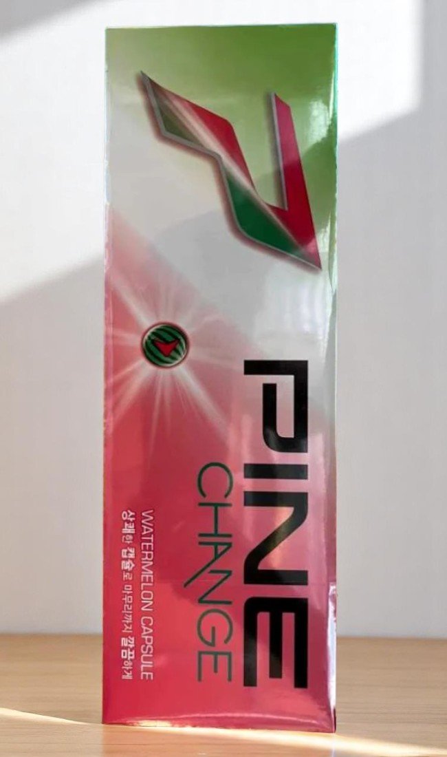 บุหรี่นอก Pine Change Watermelon (1เม็ดบีบ)พร้อมส่ง