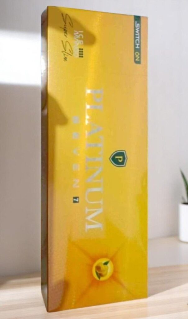 บุหรี่นอก Platinum Seven Ice Mango (1เม็ดบีบ)