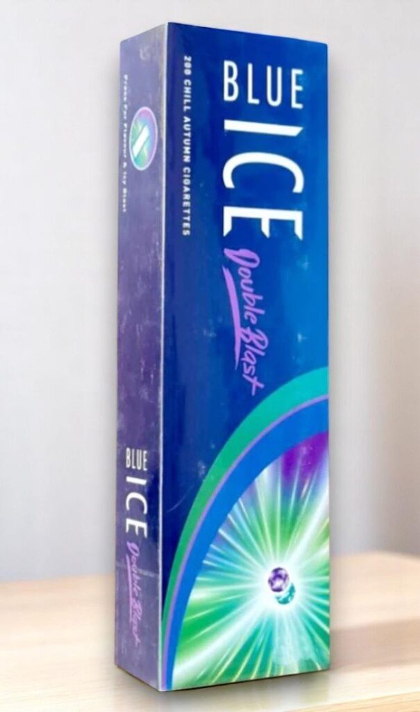 บุหรี่นอก Blue Ice Double Blast Purple (2เม็ดบีบ)