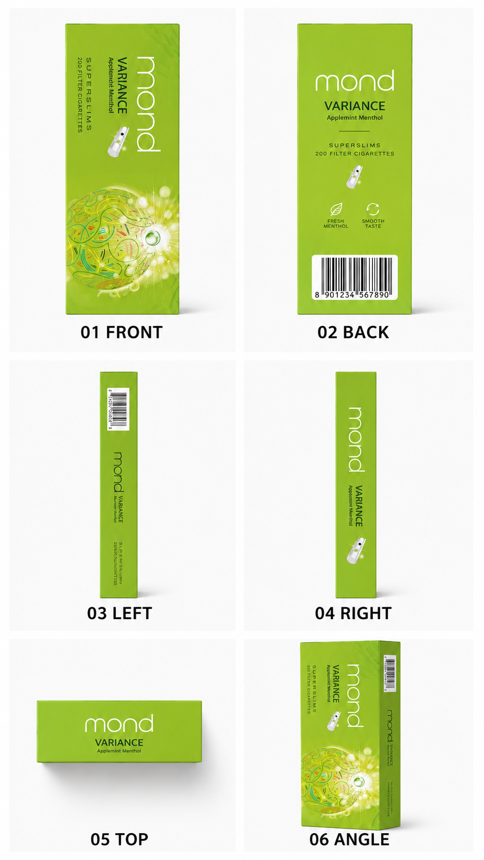 Mond Apple Mint Menthol (2เม็ดบีบ) | Mond Apple Mint Menthol