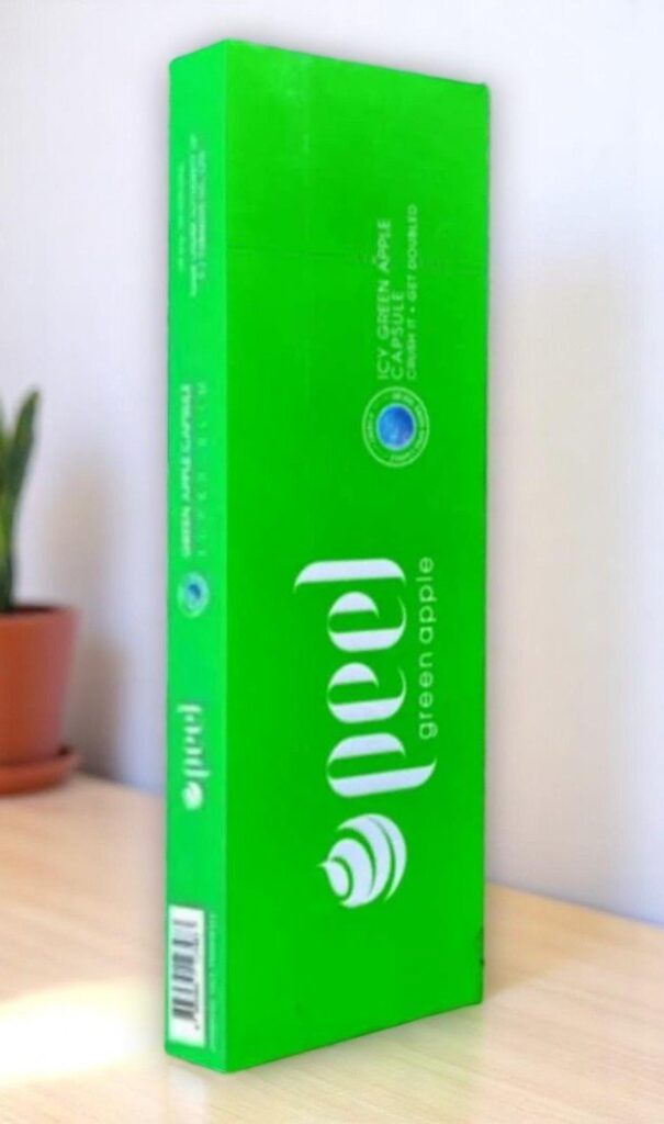 บุหรี่นอก Peel Green Apple (1เม็ดบีบ)พร้อมส่ง