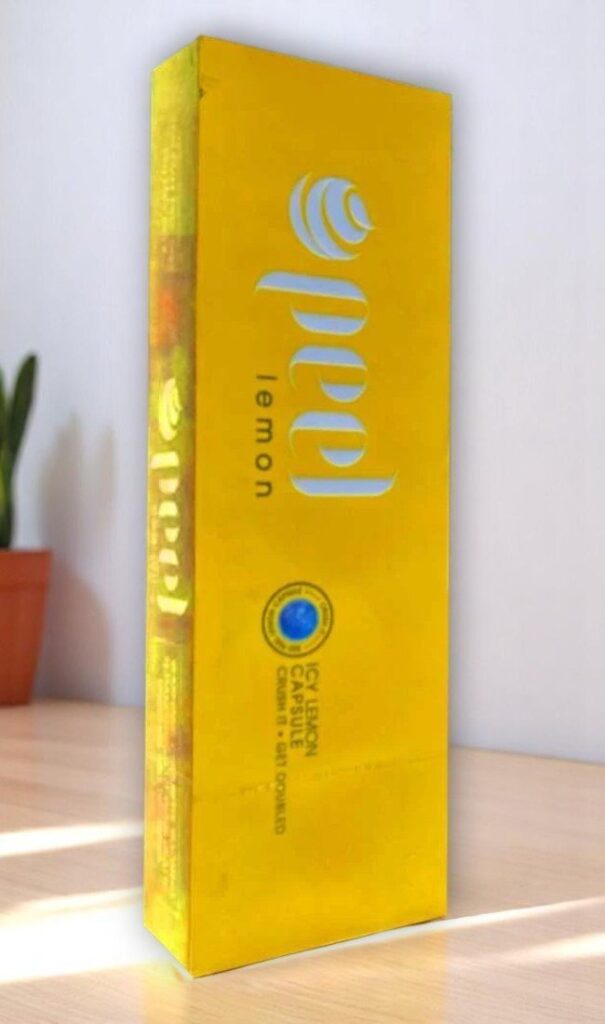บุหรี่นอก Peel Lemon (1เม็ดบีบ)พร้อมส่ง